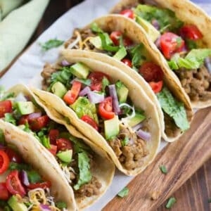 Instant pot lentil tacos