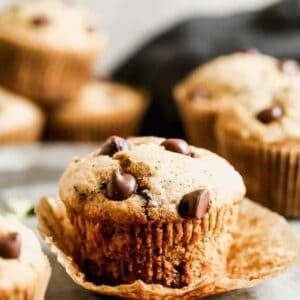 Chocolate chip zucchini muffins