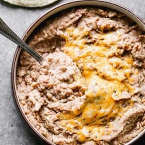 Homemade refried beans