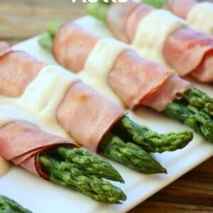 Ham asparagus rolls