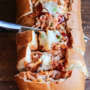 Bbq chicken stuffed bread