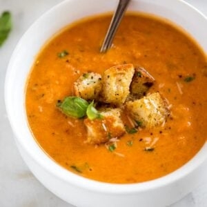Creamy tomato basil soup
