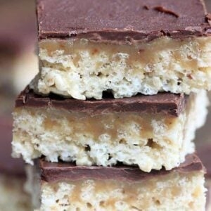 Chocolate caramel rice krispie treats