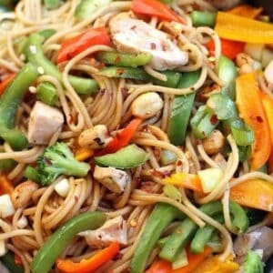 Kung pao noodle stir-fry