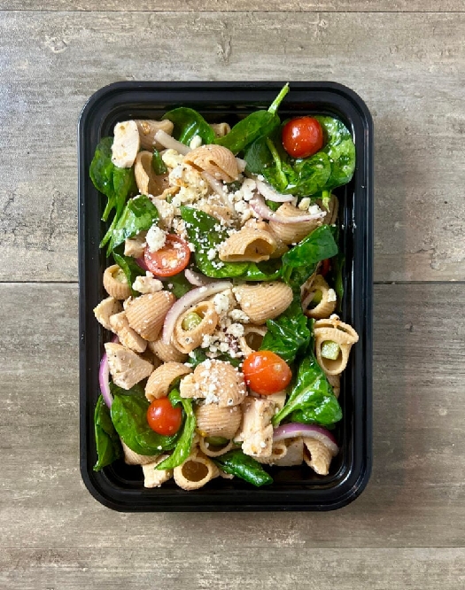 Mediterranean chicken pasta salad - the meal prep manual