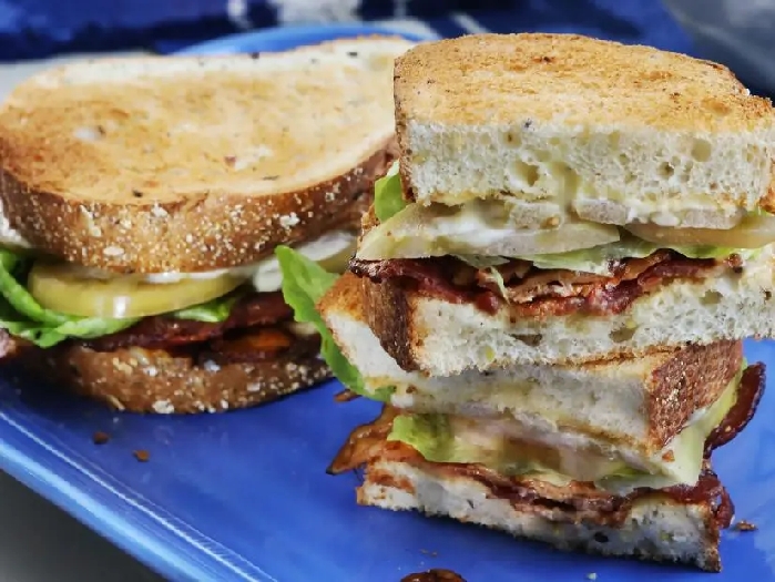 Fancy blts with pickled tomatoes recipe