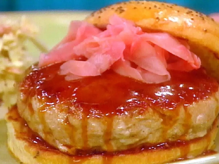 Yellowfin tuna burgers with ginger-mustard glaze recipe