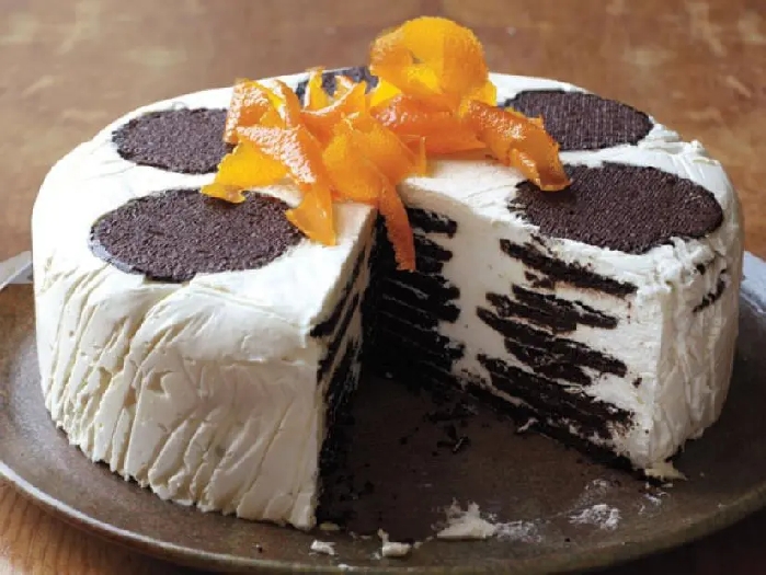 Icebox cake with orange-caramel cream recipe