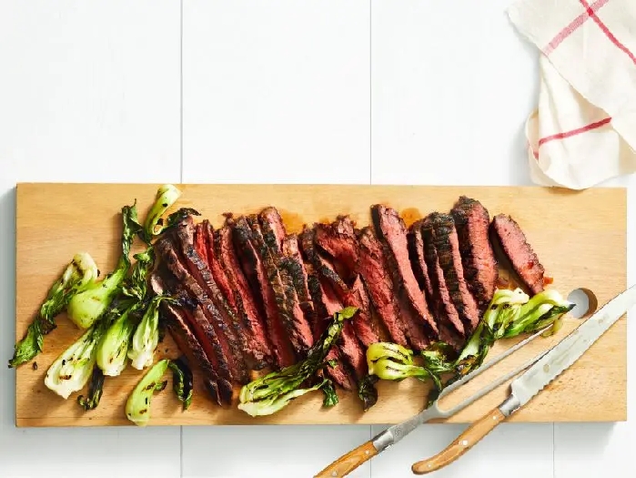 Yakitori-style grilled flank steak recipe