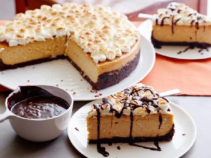 S'mores sweet potato cheesecake recipe