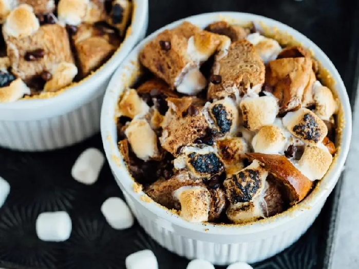 S'mores bread pudding for two recipe