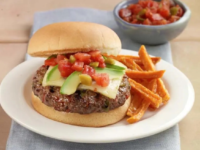 Zesty salsa burgers recipe
