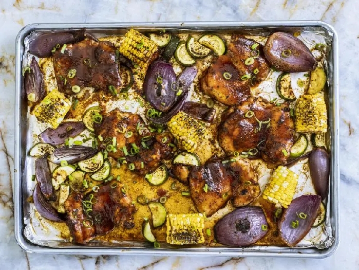 Bbq chicken sheet pan supper recipe