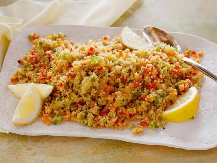 Rainbow bell pepper couscous recipe