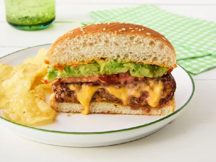 Queso-stuffed burgers recipe