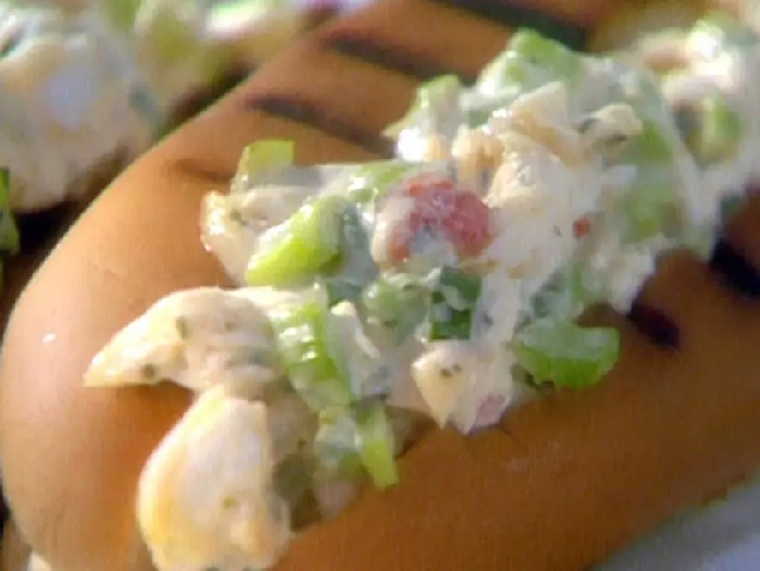 Halibut "lobster" roll with green goddess slaw recipe