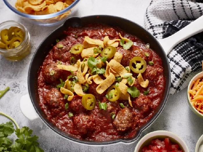 Taco meatball skillet recipe