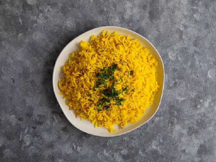 Halal cart-style yellow rice recipe