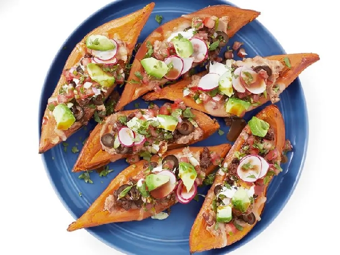 Nacho sweet potato skins recipe