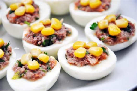 Tuna Stuffed Hard-Boiled Eggs