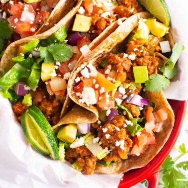 Ground turkey tacos