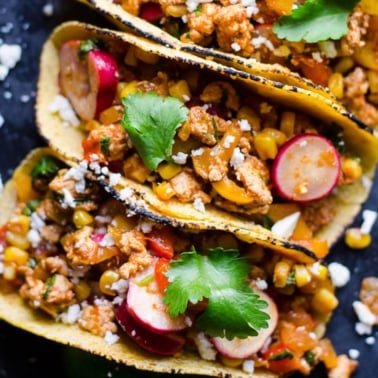 Ground chicken tacos