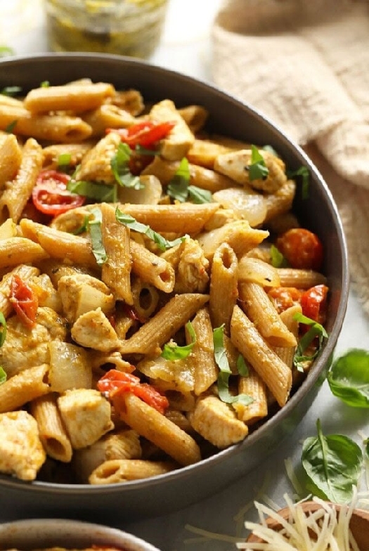 Chicken pesto pasta