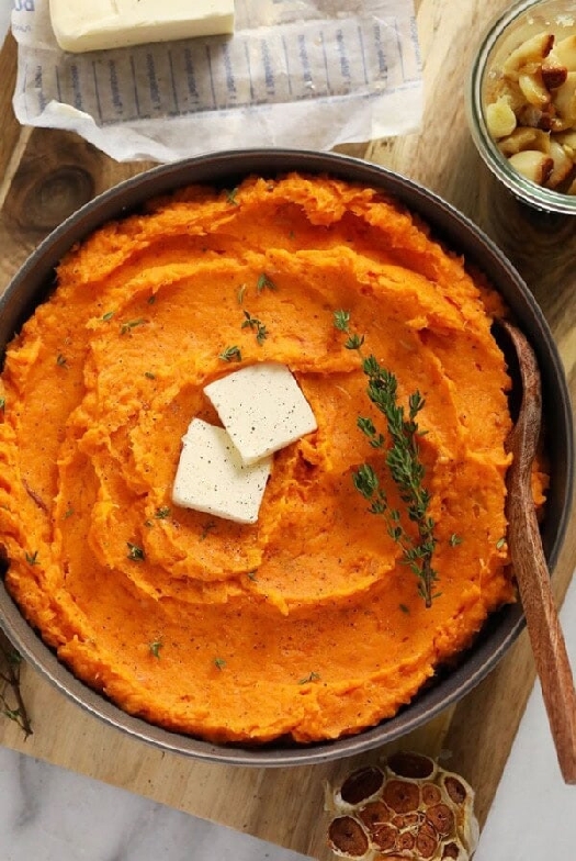 Mashed sweet potatoes
