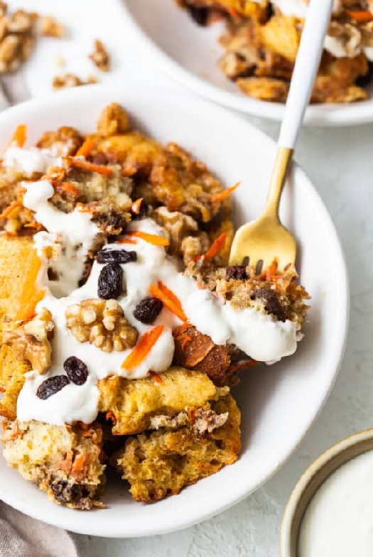 Carrot cake french toast casserole