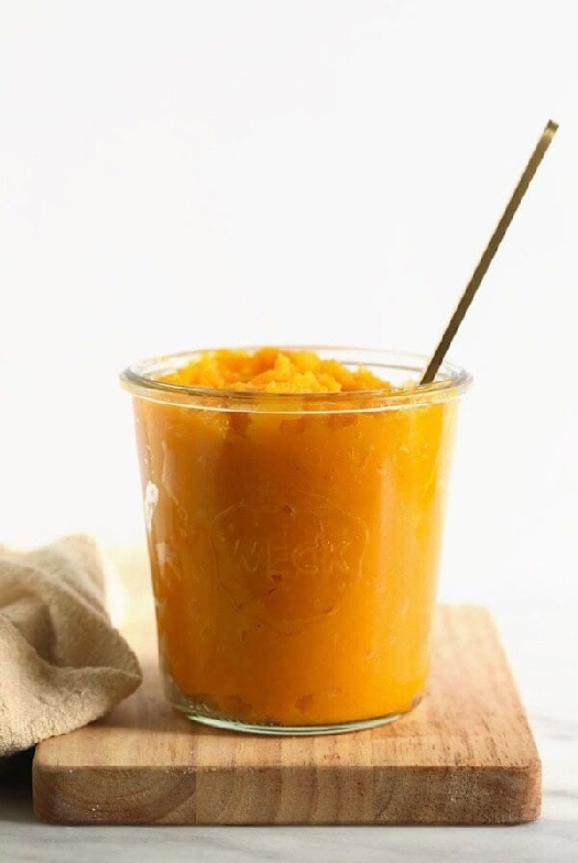Homemade butternut squash puree