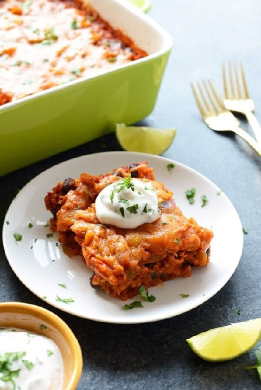 Chicken enchilada casserole