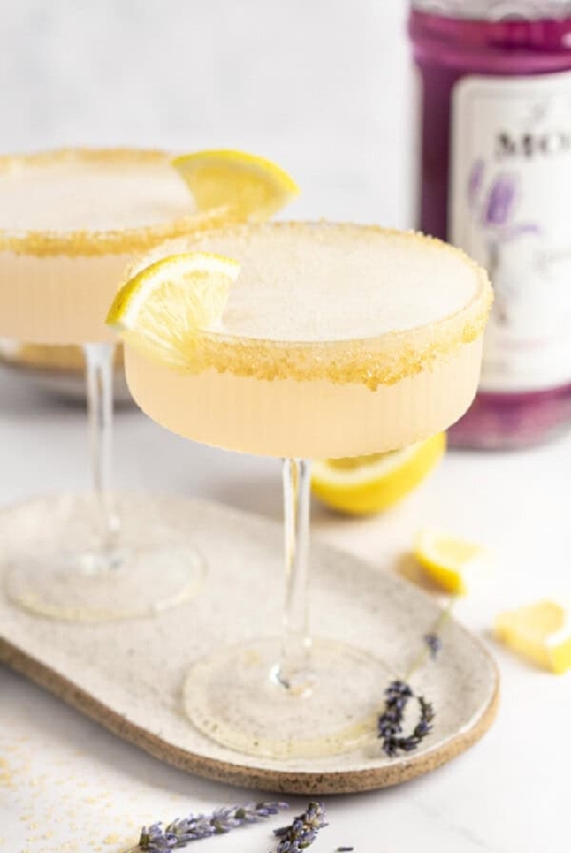 Frozen lavender french 75