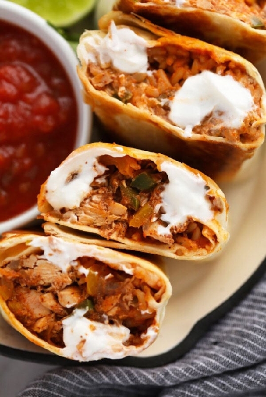 Ultimate chicken burritos