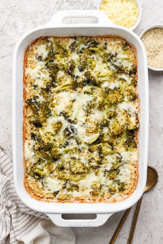 Quinoa broccoli and cheese casserole