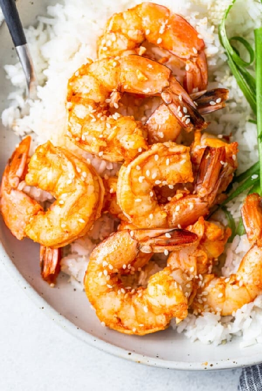 Spicy garlic prawns