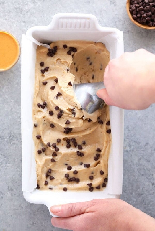 Peanut butter chocolate chip banana nice cream