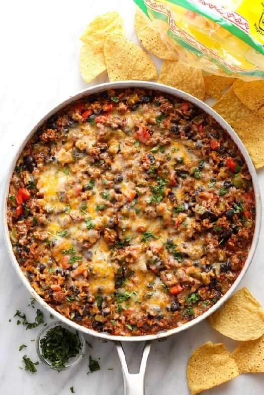 Mexican ground beef skillet