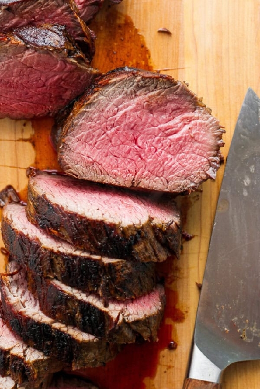 Seared beef tenderloin roast