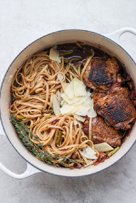 Roasted balsamic chicken pasta