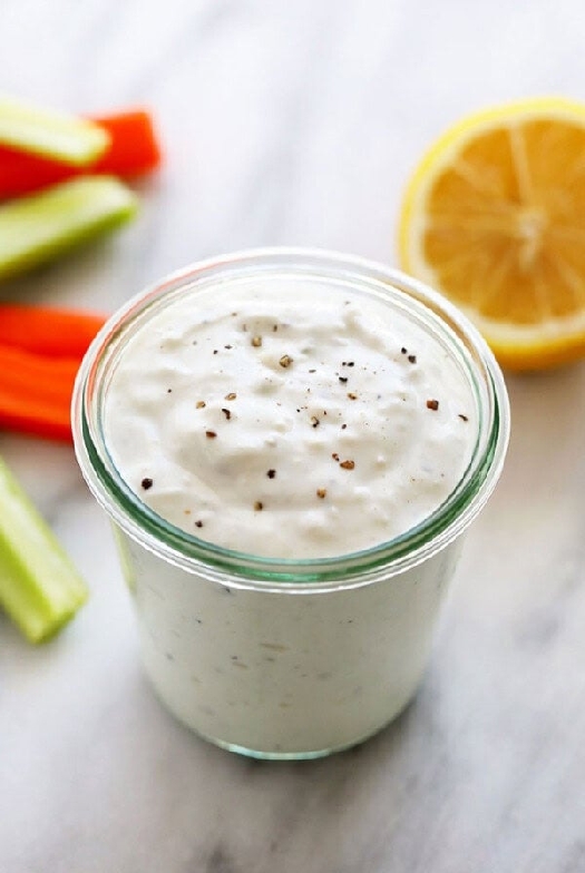 Greek yogurt blue cheese dressing