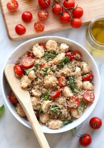 Fresh caprese quinoa salad