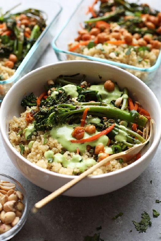 Kung pao quinoa bowls