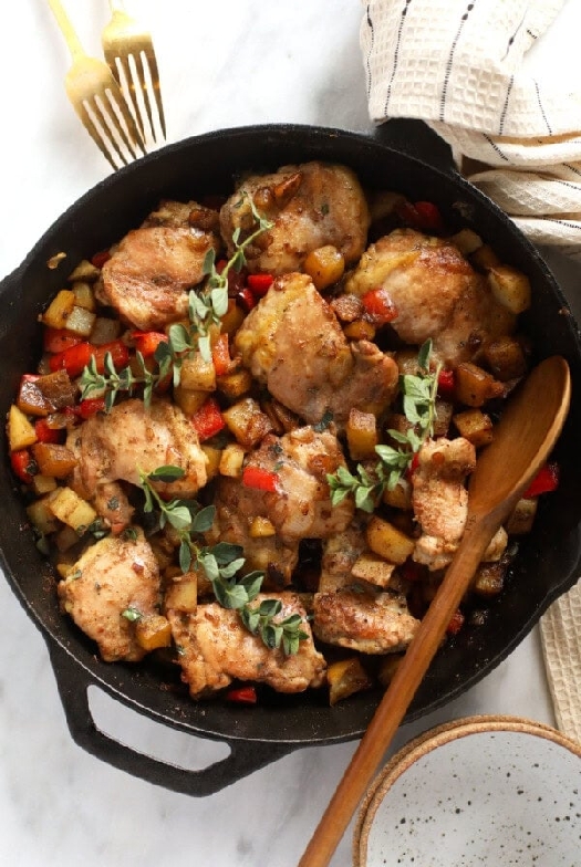 Skillet chicken and potatoes