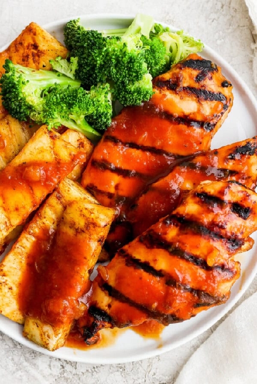 Grilled pineapple chicken