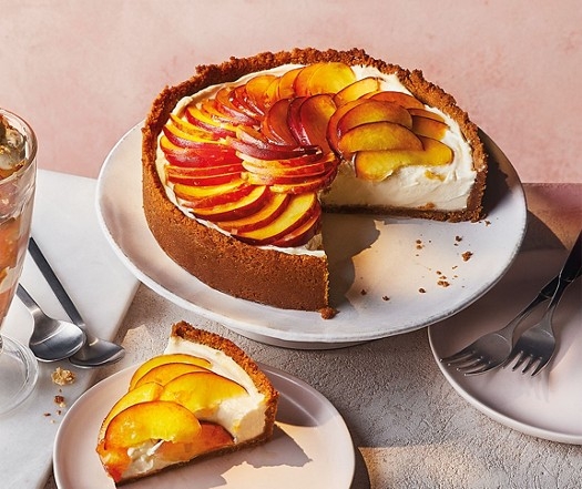 Peach & ginger cheesecake