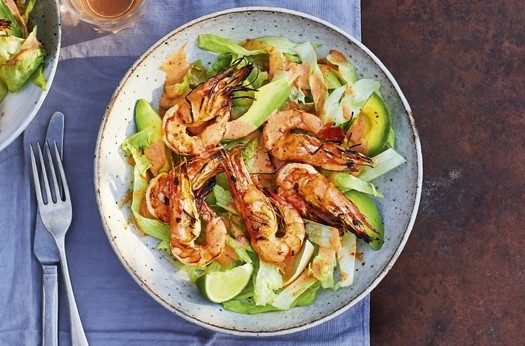 Barbecued chipotle prawn cocktail