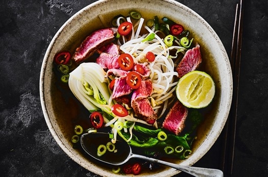 Vietnamese beef pho soup