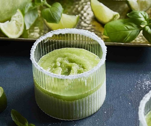 Lime, basil & ginger frozen margaritas