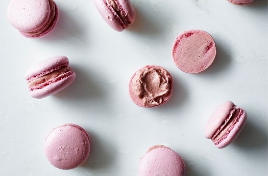 Raspberry macarons