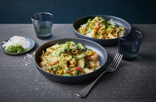 Brussels sprout & bacon pasta